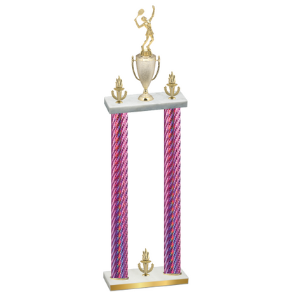 Double Pink Carbon Fiber Victory Tennis Trophy