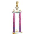 Double Pink Carbon Fiber First Place Football Trophy