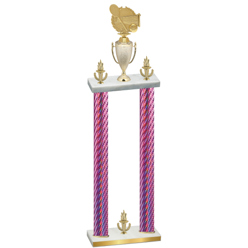 Double Pink Carbon Fiber Victory Tennis Trophy