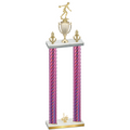 Double Pink Carbon Fiber First Place Bowling Trophy