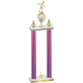 Double Pink Carbon Fiber Second Place Bowling Trophy
