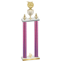 Double Pink Carbon Fiber Fourth Place Bowling Trophy