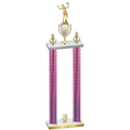 Double Pink Carbon Fiber Year Volleyball Trophy