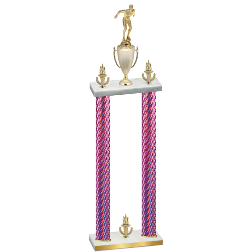 Double Pink Carbon Fiber Victory Swimming Trophy