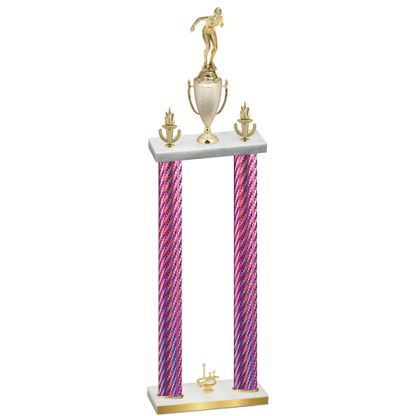 Double Pink Carbon Fiber First Place Tennis Trophy