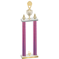 Double Pink Carbon Fiber Second Place Insert Trophy