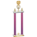Double Pink Carbon Fiber First Place Cheerleading Trophy