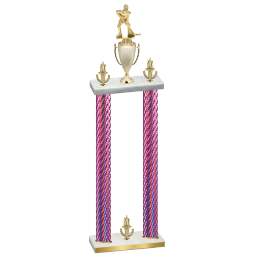 Double Pink Carbon Fiber Victory Hockey Trophy