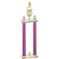 Double Pink Carbon Fiber Year Lacrosse Trophy