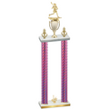 Double Pink Carbon Fiber First Place Lacrosse Trophy