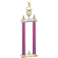 Double Pink Carbon Fiber Year Lacrosse Trophy