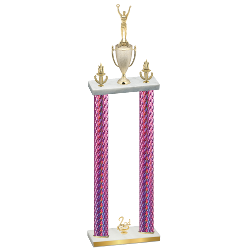 Double Pink Carbon Fiber Second Place Victory Trophy