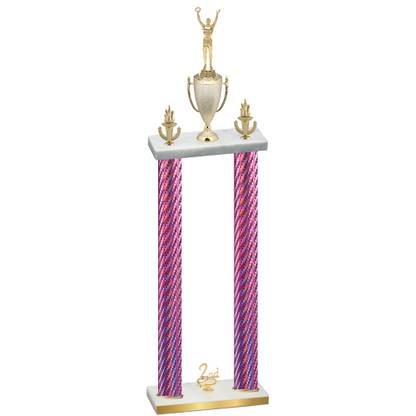 Double Pink Carbon Fiber Second Place Victory Trophy