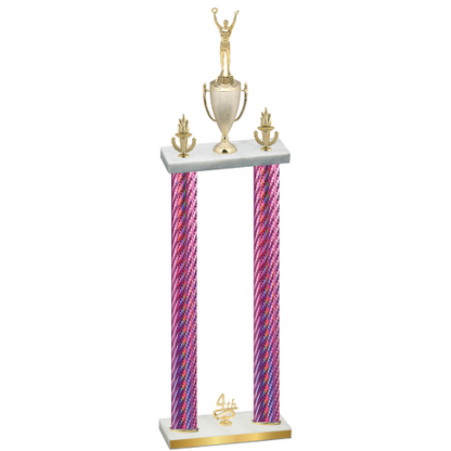Double Pink Carbon Fiber Fourth Place Victory Trophy