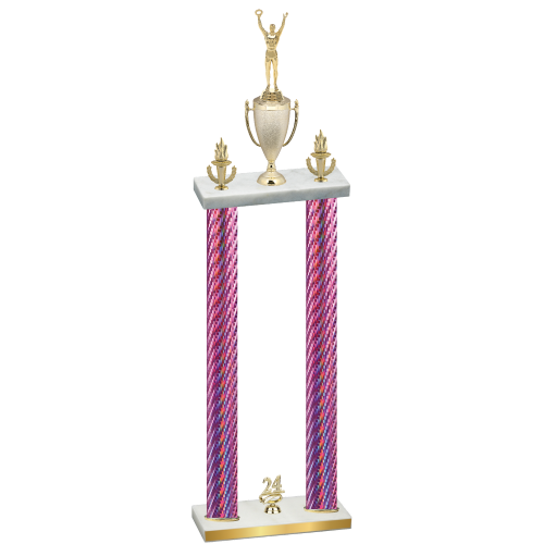 Double Pink Carbon Fiber Year Victory Trophy