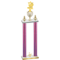 Double Pink Carbon Fiber Second Place Pickleball Trophy