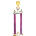 Double Pink Carbon Fiber Second Place Pickleball Trophy