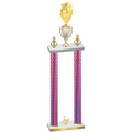 Double Pink Carbon Fiber Second Place Pickleball Trophy