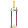 Double Pink Carbon Fiber Year Pickleball Trophy