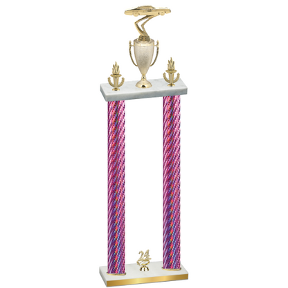 Double Pink Carbon Fiber Year Cars Trophy