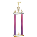 Double Pink Carbon Fiber Fourth Place Archery Trophy
