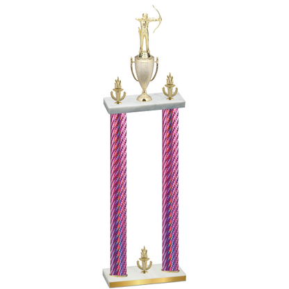 Double Pink Carbon Fiber Victory Archery Trophy