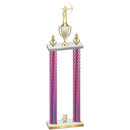 Double Pink Carbon Fiber Year Archery Trophy