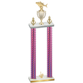 Double Pink Carbon Fiber First Place Fishing Trophy