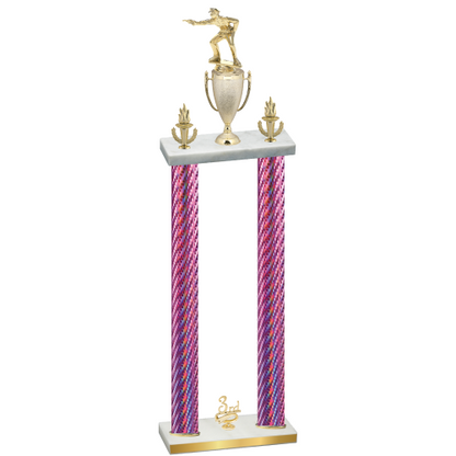 Double Pink Carbon Fiber Third Place Shooter Trophy