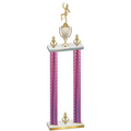 Double Pink Carbon Fiber Victory Majorette Trophy