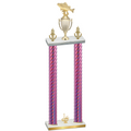 Double Pink Carbon Fiber First Place Fishing Trophy