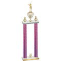 Double Pink Carbon Fiber Year Golf Trophy