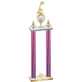 Double Pink Carbon Fiber Second Place Golf Trophy