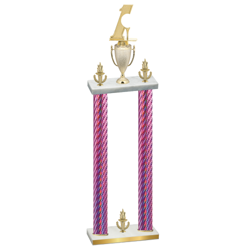 Double Pink Carbon Fiber Victory Golf Trophy