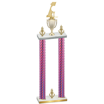 Double Pink Carbon Fiber Victory Golf Trophy