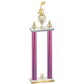 Double Pink Carbon Fiber Year Golf Trophy