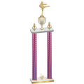 Double Pink Carbon Fiber First Place Karate Trophy