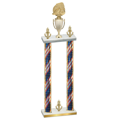 Double Flag USA Victory Soccer Trophy