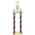 Double Flag USA Third Place Running Trophy