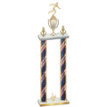 Double Flag USA Third Place Running Trophy