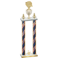 Double Flag USA Second Place Running Trophy