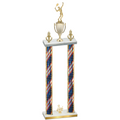 Double Flag USA Third Place Tennis Trophy
