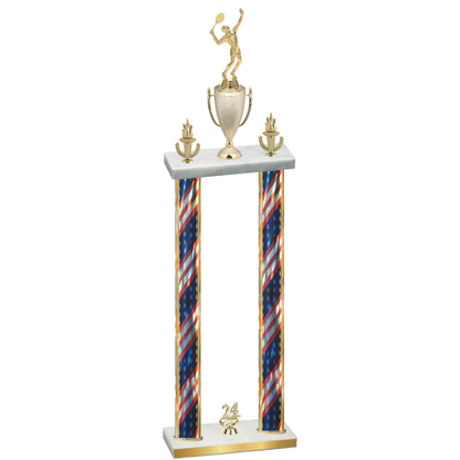 Double Flag USA Year Tennis Trophy