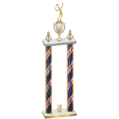 Double Flag USA Year Tennis Trophy