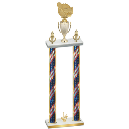 Double Flag USA First Place Tennis Trophy