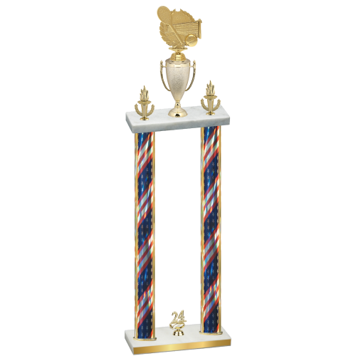 Double Flag USA Year Tennis Trophy