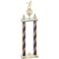Double Flag USA First Place Bowling Trophy