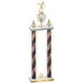 Double Flag USA Fourth Place Bowling Trophy