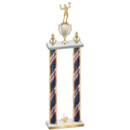Double Flag USA First Place Volleyball Trophy
