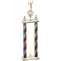 Double Flag USA Third Place Volleyball Trophy